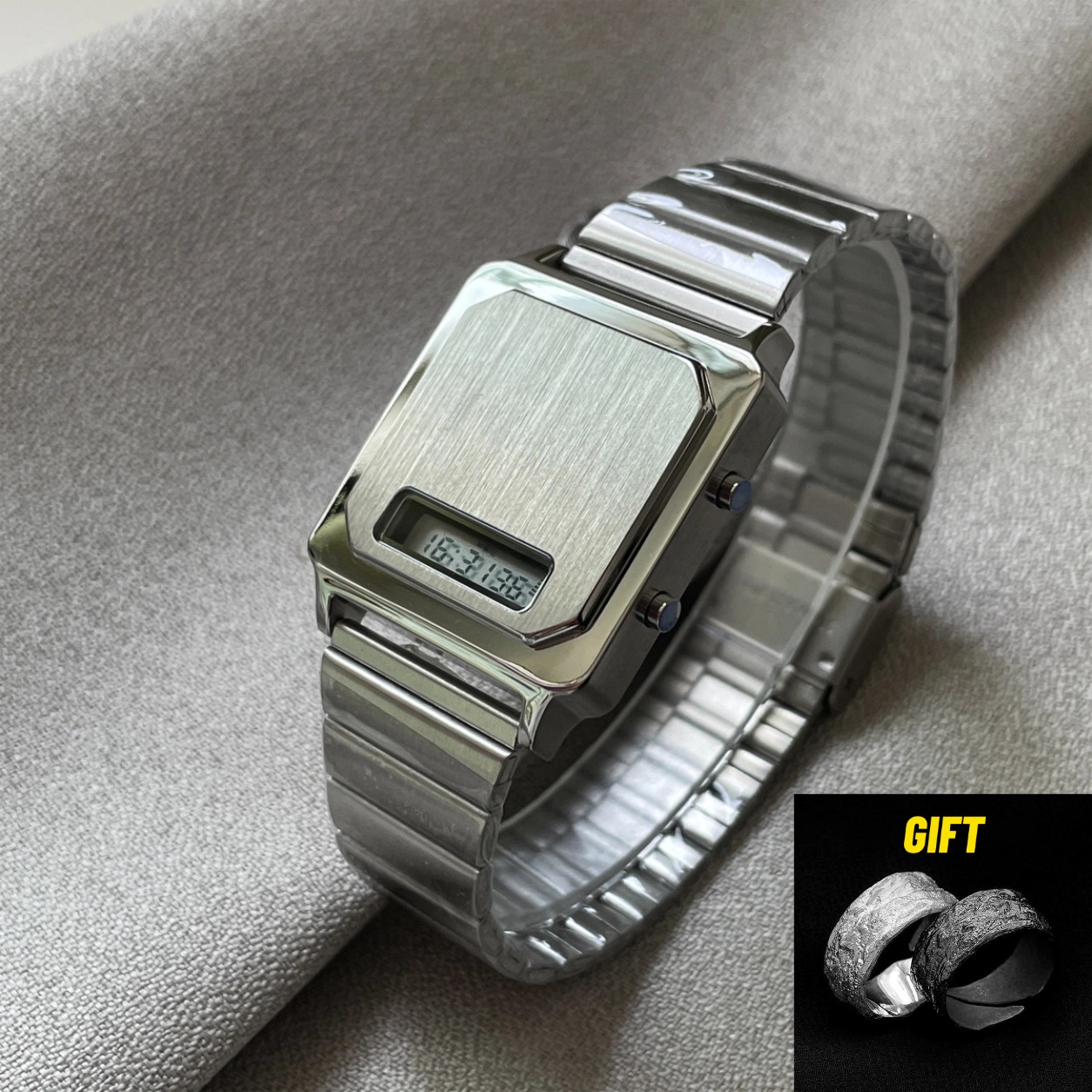 Electronics Gadgets For Men - Montre électronique carrée CILOA pour homme,