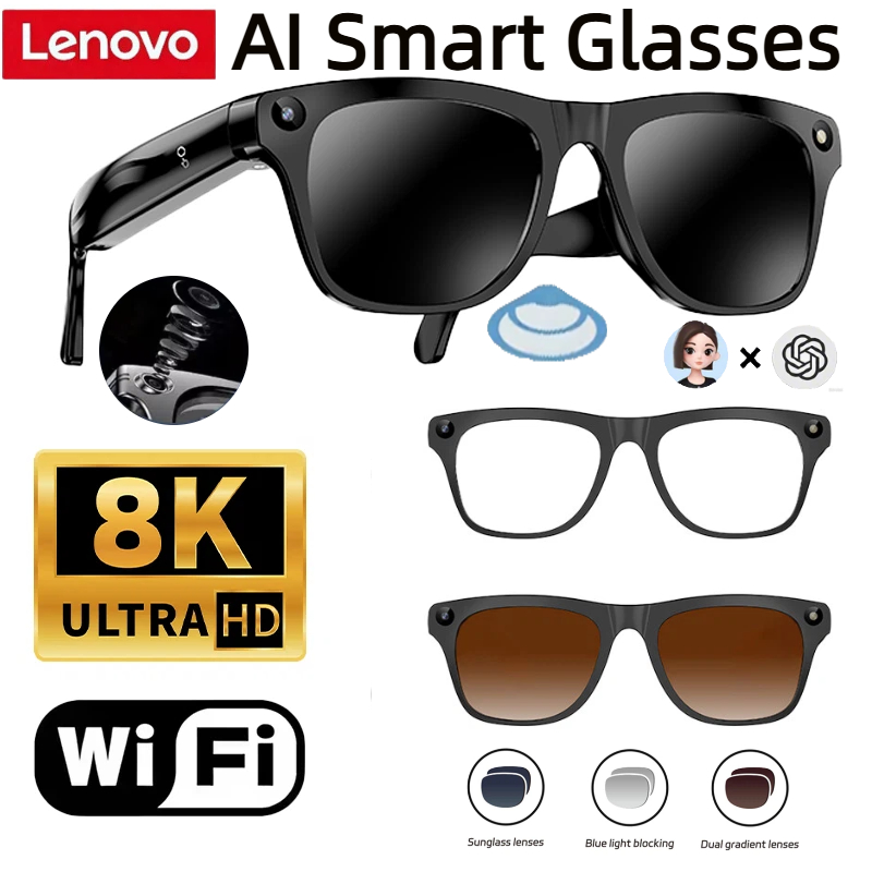Smart Glasses Ar - Lunettes Intelligentes Lenovo avec Mémoire 32