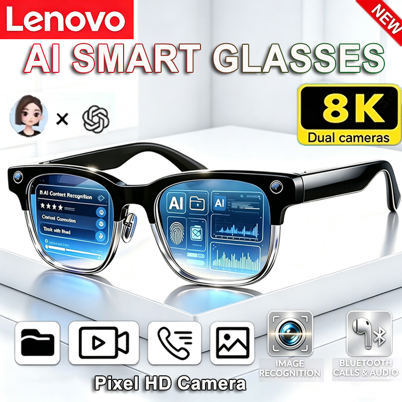 Smart Glasses Ar - Lunettes intelligentes Lenovo 8K HD AI,