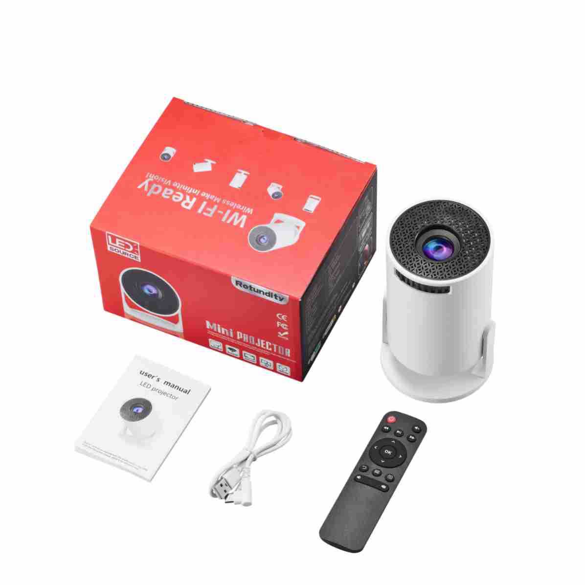 Mini Projector Portable - NOUVEAU Vidéoprojecteur intelligent mini Wifi HY300mini