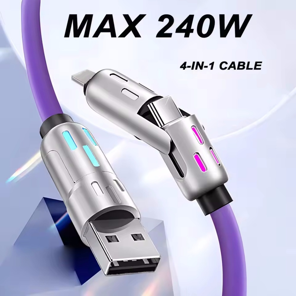 Smart Glasses Ar - Chargeur multi-connecteurs 4 en 1, coude