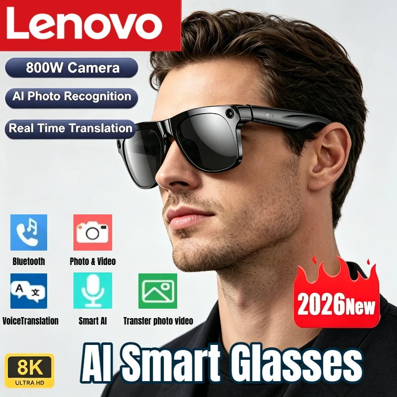 Smart Glasses Ar - Lunettes Intelligentes Lenovo AI 8K HD