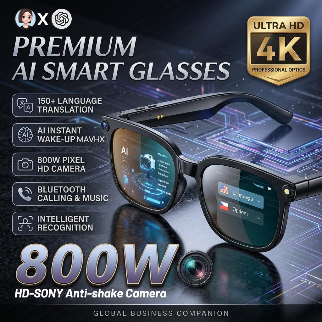 Lunettes Intelligentes 4K 8MP  - Smart Glasses Ar avis et prix