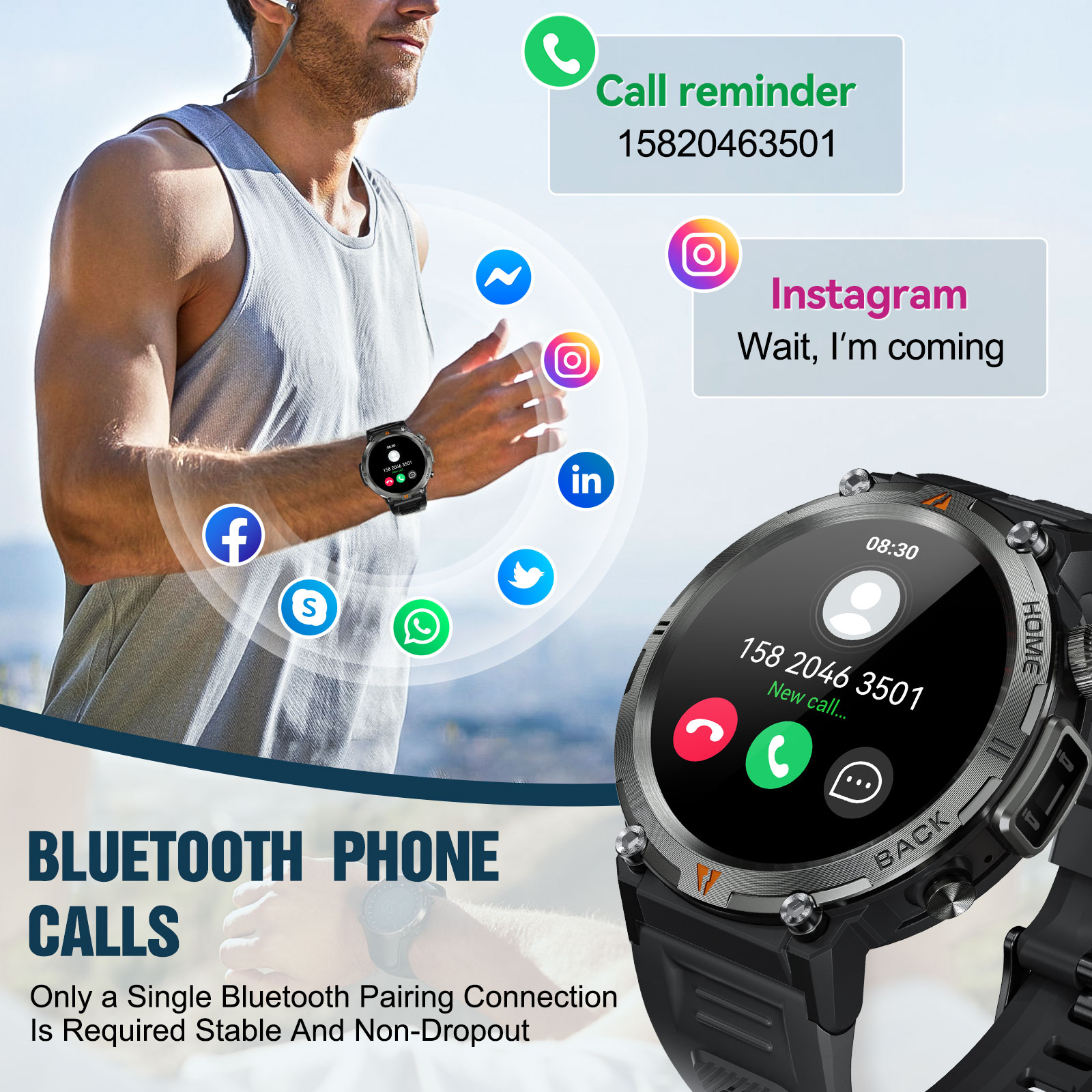 EIGIIS KE3 Bluetooth appel mon - Electronics Gadgets For Men avis et prix